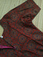Kalamkari Cotton  A line Maternity Feeding Kurti /Center Zip(Dress length 45 inches)- Red kolam
