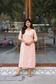 Raw Silk Maternity 2 Pc Chudidhar Set – Yellow flower /Double side Zip (Side Open Top + Dupatta)