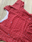 Handloom Jamdani - Maternity / Feeding - Maxi/Gown - Full Cotton Lining - Double side Zips - Solid Maroon checks