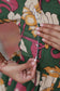 Kalamkari cotton- Feeding/ Maternity Maxi/Gown - Cotton lining  / Double side zip-Green flower