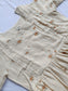 Premium Muslin- Feeding/ Maternity Maxi/Gown - Cotton lining /Double side zip - Cream Mini Flower - last pc in Xl