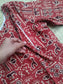 Block printed kalamkari cotton Maternity 2 pc chudidhar set [ Top with double side zip, and dupatta - Red fish
