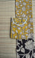 Block printed kalamkari cotton Maternity 2 pc chudidhar set [ Top with double side zip, and dupatta -Yellow flower