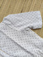 Handloom Cotton - Feeding/ Maternity Maxi/Gown - Cotton lining /Center zip -Collar White with black dots