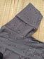 Premium Muslin - Feeding/ Maternity Maxi/Gown - Cotton lining /Center zip -Collar Grey with pink flower