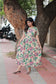 Kalamkari cotton- Feeding/ Maternity Maxi/Gown - Cotton lining  / Double side zip- pink lotus