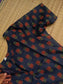 Kalamkari Cotton  A line Maternity Feeding Kurti /Center Zip(Dress length 45 inches)- Navy Mini flowers