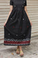 Handloom Jamdani - Maternity / Feeding - Maxi/Gown - Full Cotton Lining - Double side Zips - Black and white